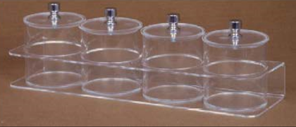 Obrázek ZASOBNÍK NA KORNOUTKY KULATÝ Ø30cm, výška 62cm - SILVER (mat.: hliník)