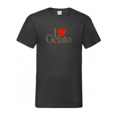 Obrázek TRIČKO ČERNÉ "M" I LOVE GELATO (CZ)