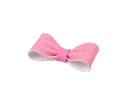 Obrázek PINK SUGAR WHITE-DOTTED BOWS (12ks)