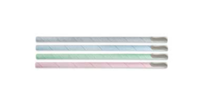 Obrázek PAPÍROVÉ BRČKO S LOPATIČKOU, MIX 4 PASTELOVÝCH BAREV Ø 0,8cm x 20cm (28 x 125 ks)