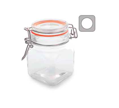 Obrázek SQUARE GLASS SINGLE PORTION JAR (3 COL.)
