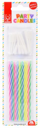 Obrázek ASSORTED FLUO CANDLES H10,5 (12 PCS)