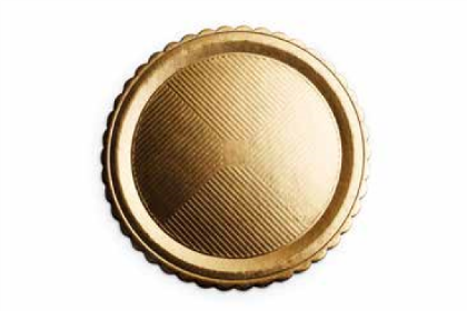 Obrázek PAPÍROVÝ TALÍŘ ZLATÝ/ZLATÝ 22cm/2400gr (cca.110ks) (S)