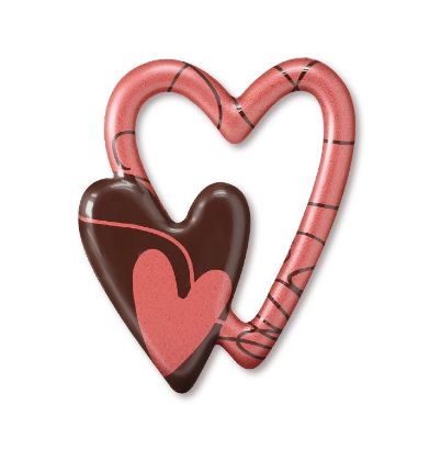 Obrázek DOUBLE HEART DARK CHOC. (4MOD) (24ks)