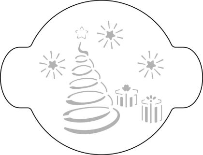 Obrázek ŠABLONA "VÁNOČNÍ STROMEK, DÁRKY, HVĚZDY" 40-W180