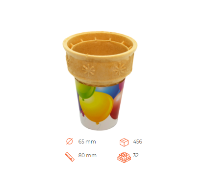 Obrázek KORNOUTKY SUPER BECHER 65 S NÁVLEKEM (456ks) (obj)